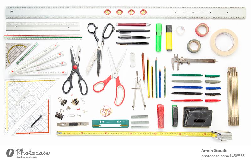 Formalistic office still life Style Design School Designer Workplace Office Business Arrangement Tool Collection Still Life Measure Planning Useful Many Ruler