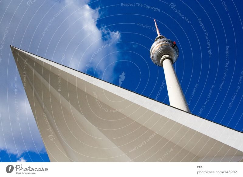 The tower Alexanderplatz Tower Berlin TV Tower Downtown Berlin Beautiful weather Historic Craft (trade) Media alex