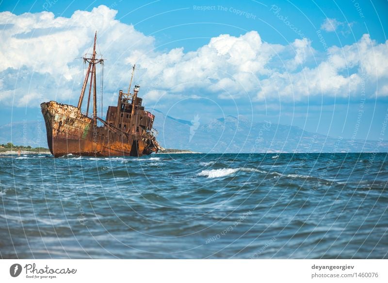 Old rustic big ship Beach Ocean Sailing Retirement Coast Transport Watercraft Metal Rust Historic Death Destruction Shipwreck Rustic water abandoned Wreck