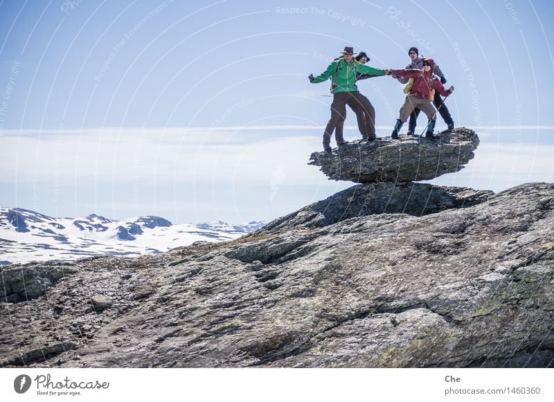 Dance on the volcano Human being Masculine 4 30 - 45 years Adults Happiness Gigantic Happy Wild Bravery Determination Passion Trust Team Attachment Balance