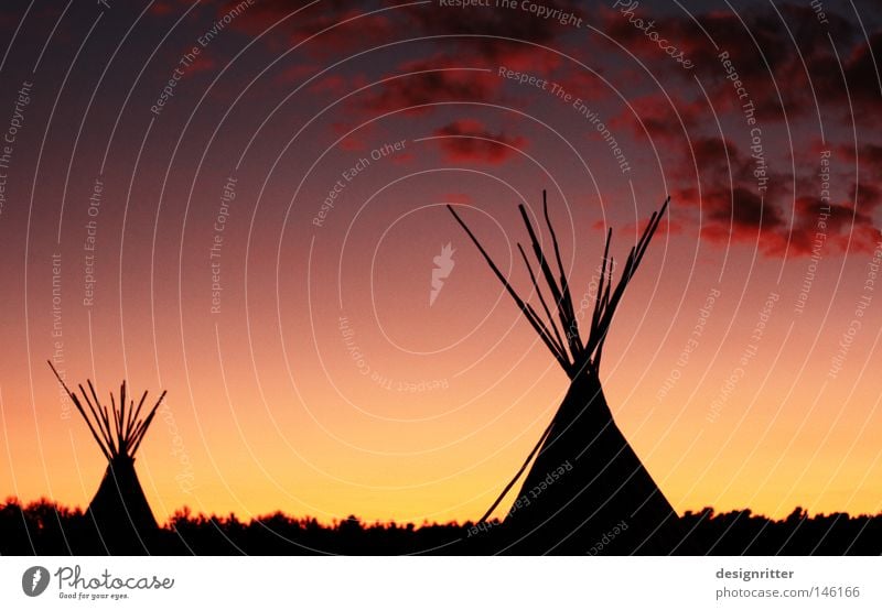 red cloud Evening Twilight Dark Sunset Romance Red Yellow Gold Clouds Forest Steppe Grassland Native Americans Tent Camping Tee Pee Americas North America