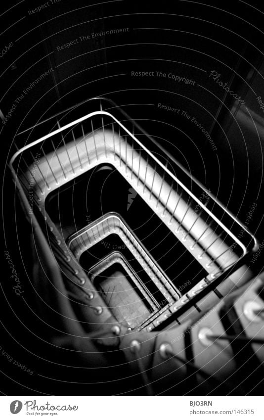 wherever dark stairs may lead to Staircase (Hallway) Dark Stairs House (Residential Structure) Interior shot Black & white photo Analog Low-key Underexposed