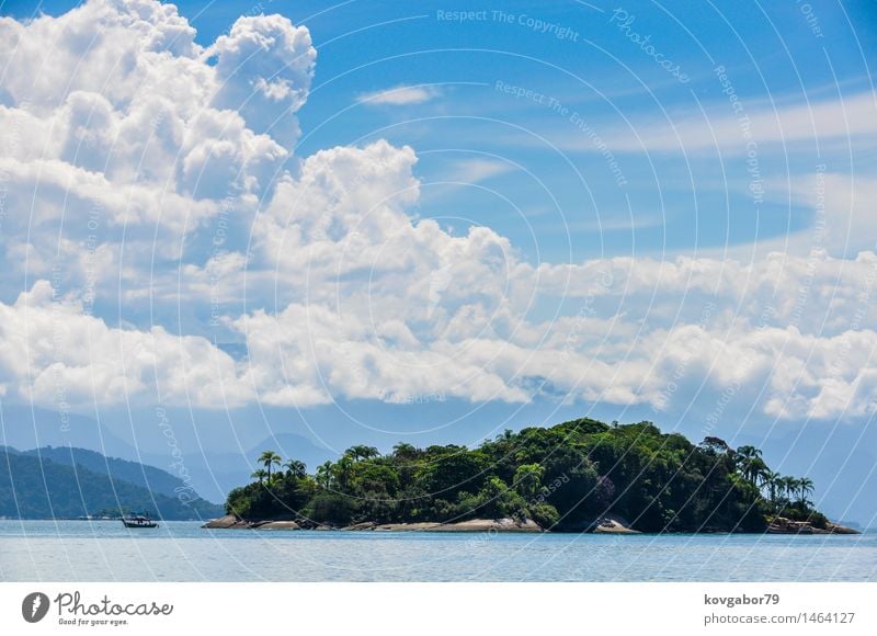 Tropical island close to Paraty, Green Coast, Brazil Beautiful Vacation & Travel Tourism Ocean Sky Clouds Small Town Architecture Watercraft Old Historic White