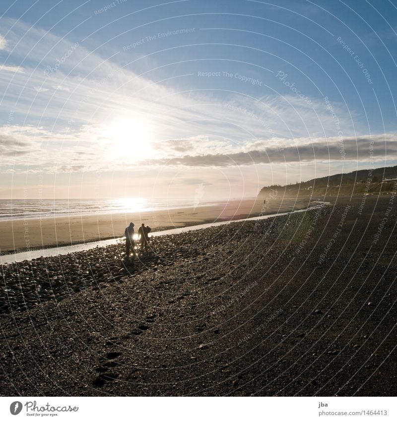 On the beach - Alaska 07 Lifestyle Harmonious Well-being Vacation & Travel Trip Freedom Sightseeing Beach Ocean Family & Relations 3 Human being Nature