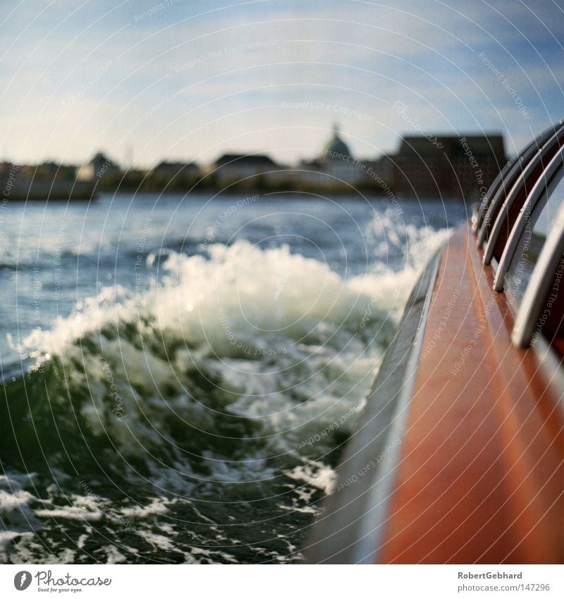 Copenhagen02 Watercraft Blue Waves Brown Wood Driving Inject Medium format Denmark Excursion Navigation Europe Amalienhafen Kiev88 Kodak Portra