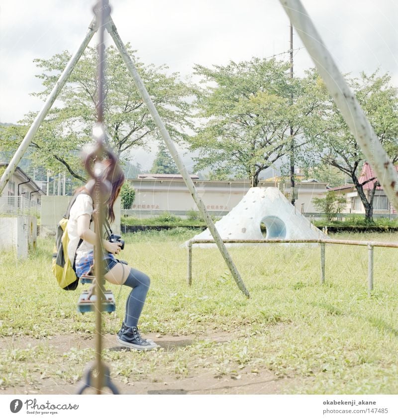 Mt. Fuji Park Air Ambience Light Light (Natural Phenomenon) Green Blue White Pallid Woman lightning effect Easygoing