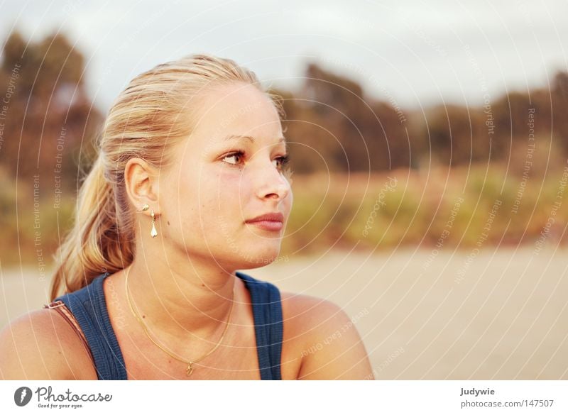 Longing. Dreamily Loneliness Homesickness Thought Think Beach Vacation & Travel Eyes Earring Creole earring Ocean Grief Woman Coast Sadness