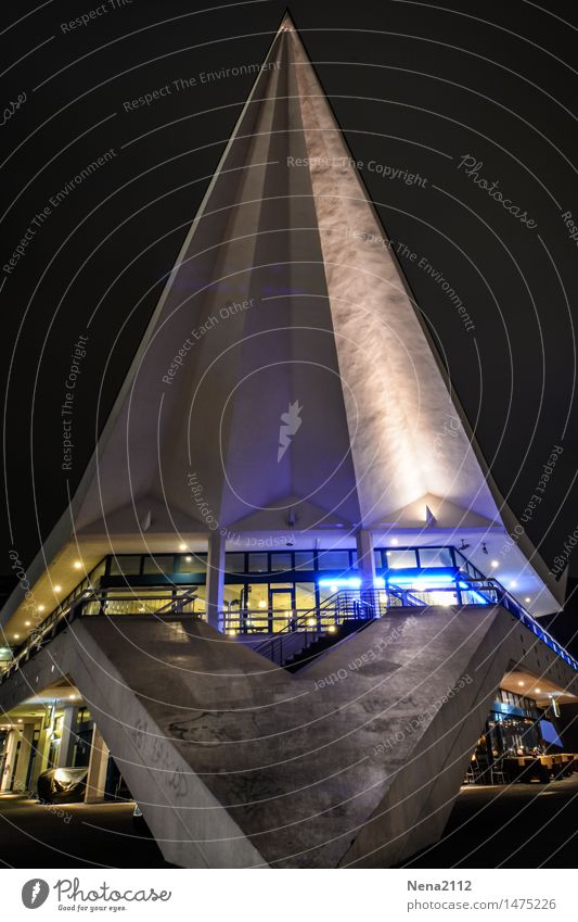 Berlin - Pavilion Television Tower Town Capital city Manmade structures Building Architecture Tourist Attraction Landmark Dark Berlin TV Tower Lighting Concrete