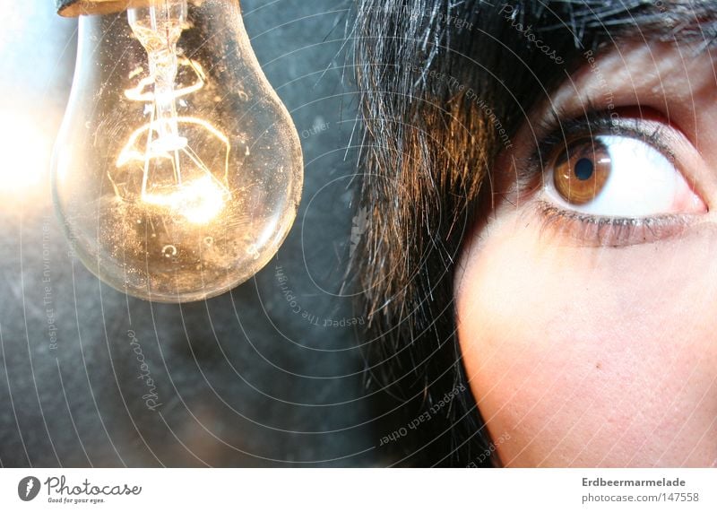 ray of hope Electricity Light Electric bulb Eyes Marvel Invention Bright Planning Macro (Extreme close-up) Close-up Idea