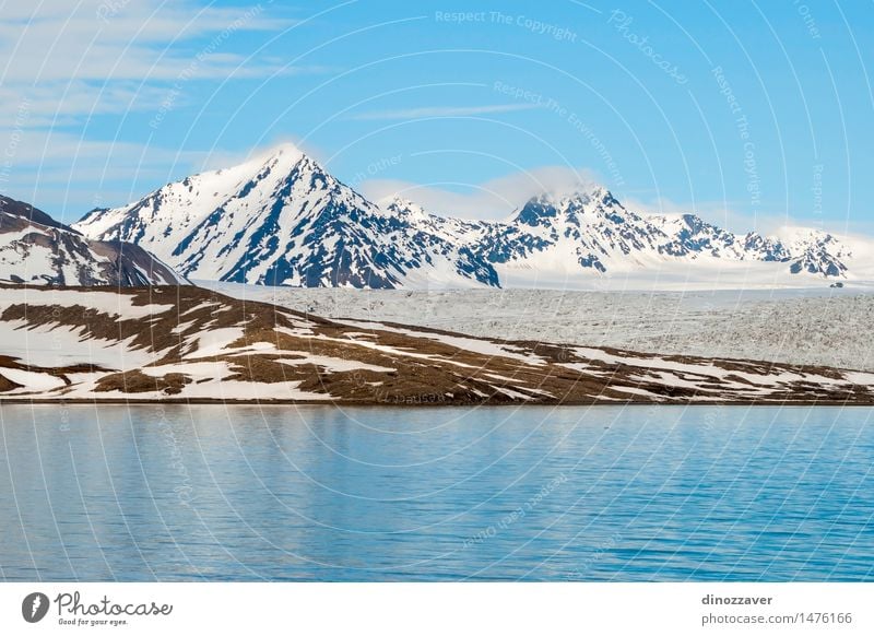 Arctic mountains Vacation & Travel Ocean Winter Snow Mountain Environment Nature Landscape Climate Glacier Coast Freeze Blue White ice The Arctic polar