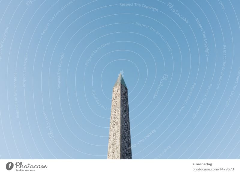 milestone Sculpture Architecture Tourist Attraction Landmark Monument Point Symmetry Obelisk of Luxor Monolith Granite Paris France Motionless Cloudless sky