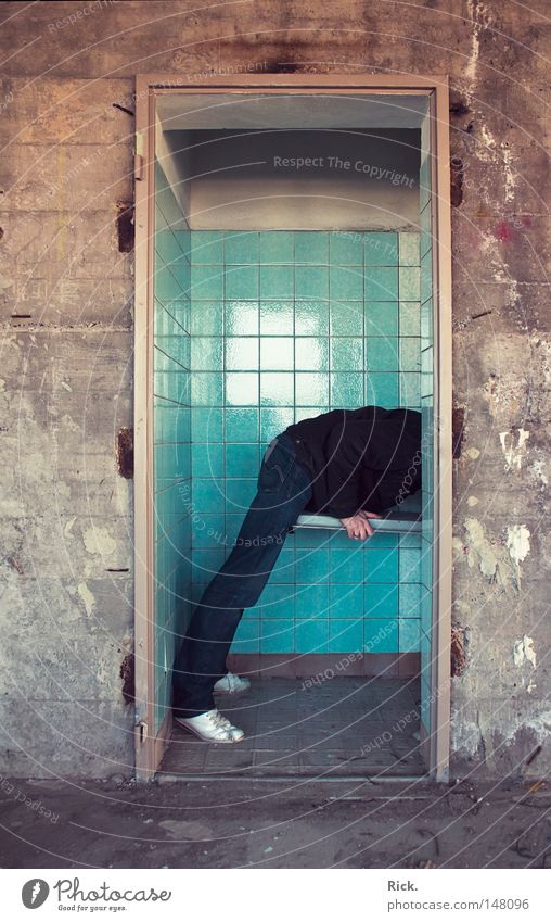 Look into the tube. Searching for a motive. Shaft of light Planning Deepest shadow Wall (barrier) Brick Profession Dismantling Derelict Old Empty Broken Factory