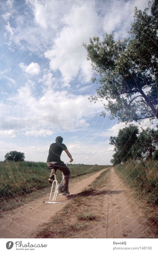 The way is the goal Lanes & trails Street Direction Cycle path Bicycle Fitness Endurance Sports Training Escape Far-off places Stagnating Stand Calm Peace