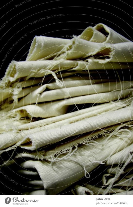 Accumulated accumulation I Black & white photo Subdued colour Close-up Macro (Extreme close-up) Structures and shapes Contrast Cloth Linen cloth Dark White