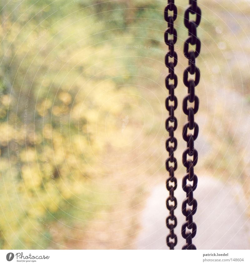 [H08.2] In Chains Colour photo Subdued colour Exterior shot Close-up Deserted Day Light Contrast Blur Shallow depth of field Bird's-eye view Construction site