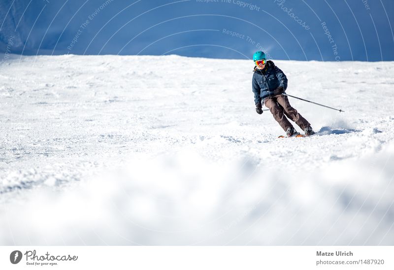 Skilady 2 Sports Winter sports Skiing Skis Free skiing Ski run Feminine 1 Human being Environment Nature Sunlight Beautiful weather Snow Hill Rock Alps Mountain