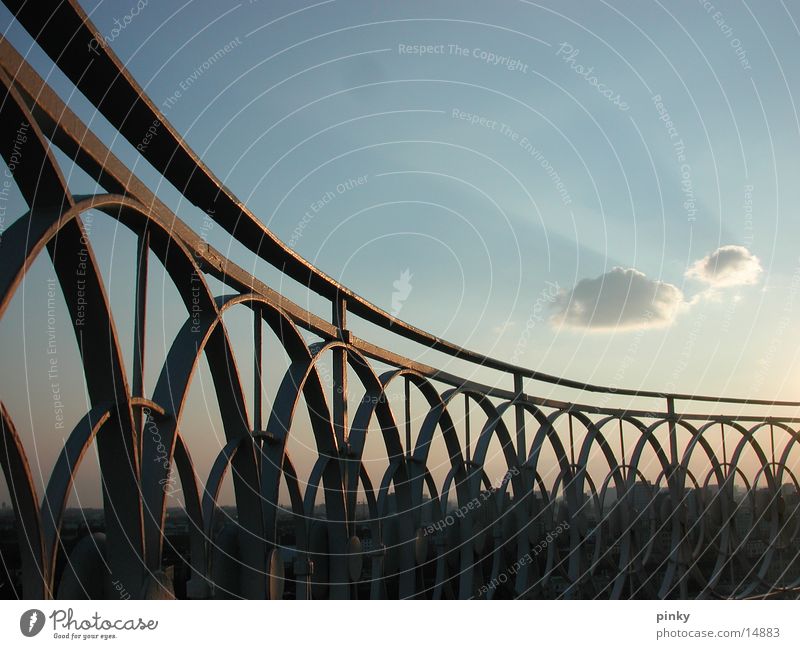 cloud children Iron Timeless Slowly Beautiful Architecture Handrail two clouds a sky Vantage point Loneliness Frankfurt Gate Tower