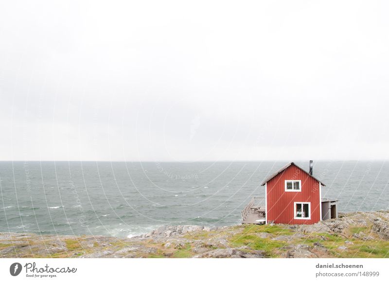 Swedish cottage House (Residential Structure) Hut Ocean Lake Sweden Scandinavia Sky Weather Meteorology Calm Relaxation Vacation & Travel Travel photography