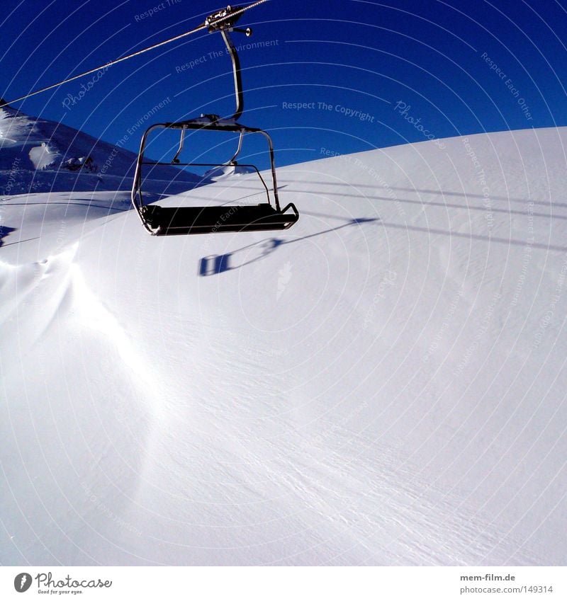 tv armchair Skis Armchair Chair lift Ski lift Cable car Ski run Ski piste Winter vacation Vacation & Travel Sky Blue Beautiful weather Blue sky December January