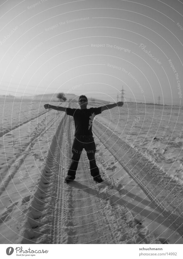 Shuchi VII Winter Man shuchi Black & white photo Snow