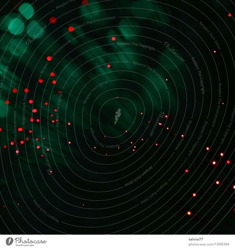 light points Energy industry Astronautics Illuminate Green Red Design Art Whimsical Point of light Light (Natural Phenomenon) Technology Universe