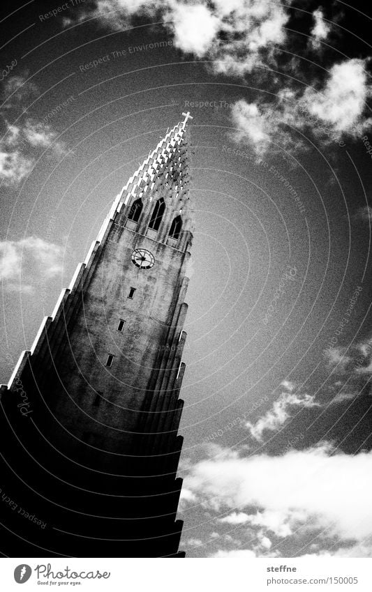 for whom the bell tolls Religion and faith Church Bell Christianity Catholicism Protestantism Iceland Reykjavík House of worship Moral Black & white photo