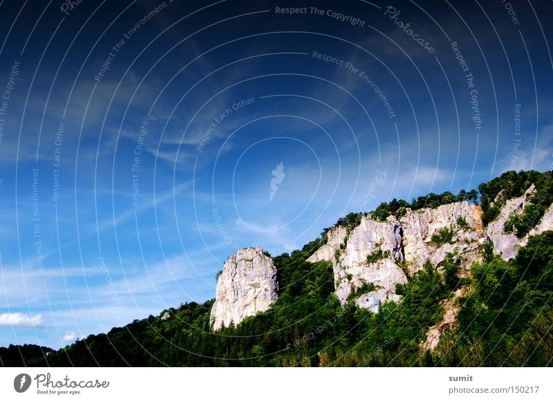 My first! (For whatever reason) Sky Upper Danube valley Rock Blue Forest Might Midday Clouds Mountain