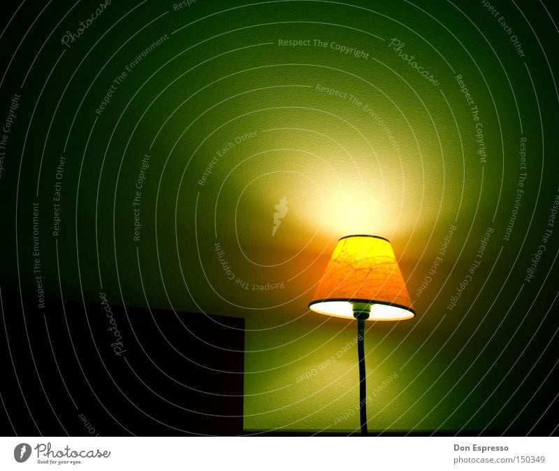 Another Late Night Living or residing Lamp Bedroom Sleep Dream Dark Green Fatigue Loneliness Lighting Lantern Lampshade Alert Wake up Hotel Hotel room Insomnia