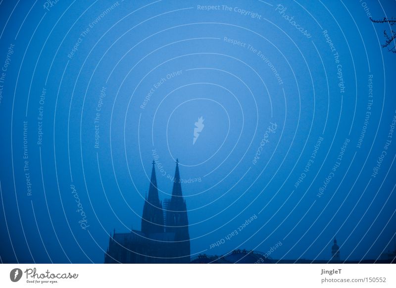 cathedral Manmade structures Cologne Cathedral Landmark Monument Twilight Fog 8 House of worship Historic Dome Religion and faith House number 4 Rhine