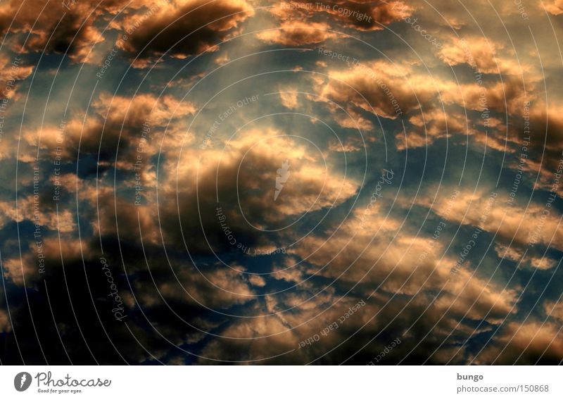 Cumulus Clouds Sky Sunset Romance Dark Evening Night Nature Creation Esthetic Moody Atmosphere Absorbent cotton Soft