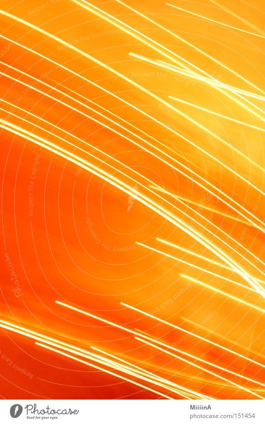 rays Beam of light Orange Long exposure Yellow Lighting Warmth Joy Speed Movement