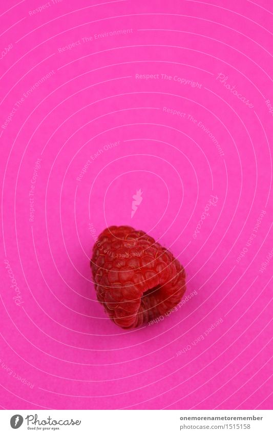 Jammy raspberry on pink Art Work of art Esthetic Raspberry Raspberry ice cream Fruit Delicious Healthy Healthy Eating Gaudy Magenta Pink Vitamin-rich Vitamin C