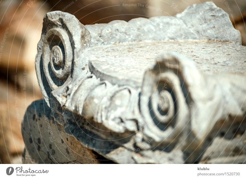 Turkey, Ephesus, ruins of the ancient roman city Vacation & Travel Tourism Culture Sky Clouds Rock Ruin Building Architecture Monument Stone Old Large Historic