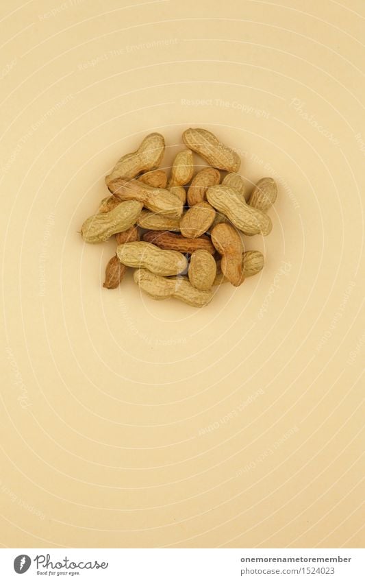 Peanut salad Art Work of art Esthetic Peanut harvest Delicious Snack Snackbar Brown Beige Many Healthy Eating Ecological Organic produce Sheath Colour photo