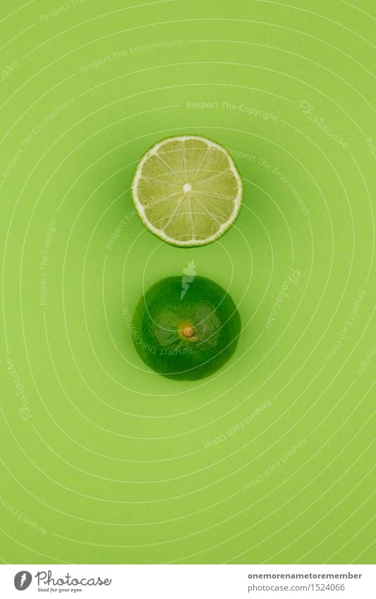 two limes, one's got it. Art Esthetic Green Grass green Crazy Sour Delicious Lime Slices of lime Beverage Cocktail Cocktail bar Fruit Healthy Vitamin C