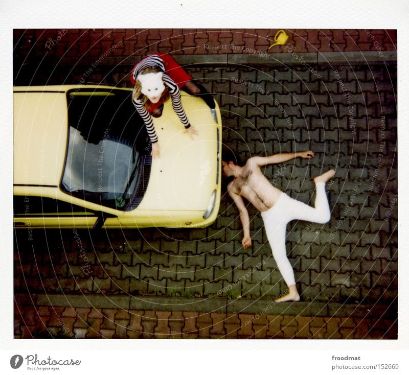 la chamandu Underpants Motor vehicle Cat Mask Dress up Funny Humor Polaroid Analog Naked Hair Hongkong Square Lomography Sporting event Competition Funsport Car