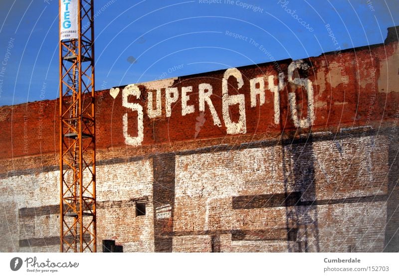 SuperGays Berlin Homosexual Graffiti Street art Town Industrial Industrial Photography Industry Factory hall Daub Wall (barrier) Freedom Homosexual man