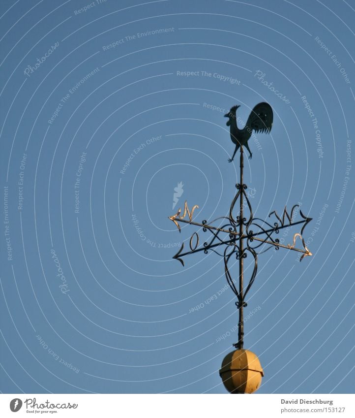 Never Wash Without Soap Weathercock Compass point Roof Rooster West East North South Direction Road marking Roadside calvery Wind rose Sky Church Detail