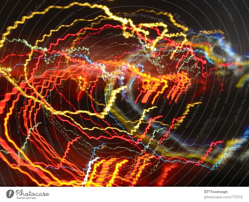 electric shock Electricity Light Night Long exposure Multicoloured