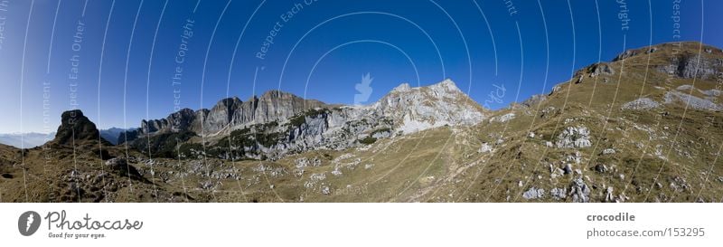 Rofan outlook Alps Austrian Alps German Alps Panorama (View) Autumn Mountaineering Peak Horizon Snow Rock Federal State of Tyrol Mountain range