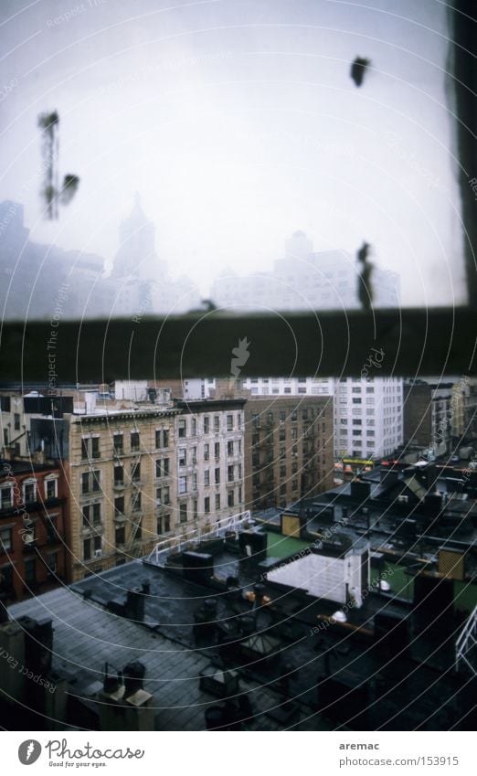 Low Budget Hotel Window House (Residential Structure) Town New York City Manhattan Americas Looking Roof Derelict