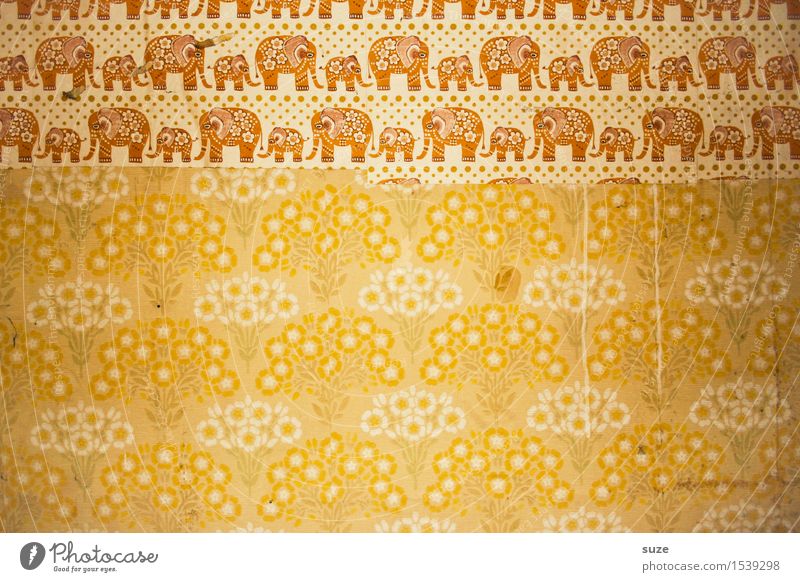 kindergarten Design Decoration Wallpaper Children's room Infancy Old Dirty Retro Yellow Orange Sadness Loneliness Fear Perturbed Nostalgia Innocent Past