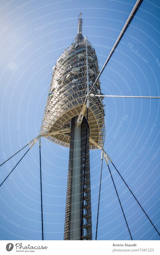 Television Tower Barcelona Design Vacation & Travel Summer Cloudless sky Beautiful weather Tourist Attraction Landmark Television tower Esthetic Contentment