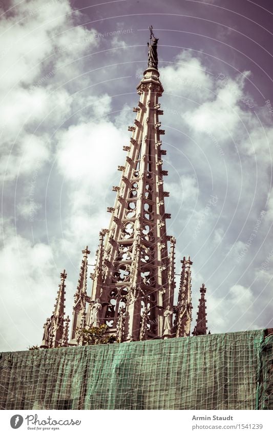 Cathedral of the Holy Cross, Barcelona Style Vacation & Travel Tourism Summer Decoration Sky Beautiful weather Downtown Old town Church Dome Tower Architecture