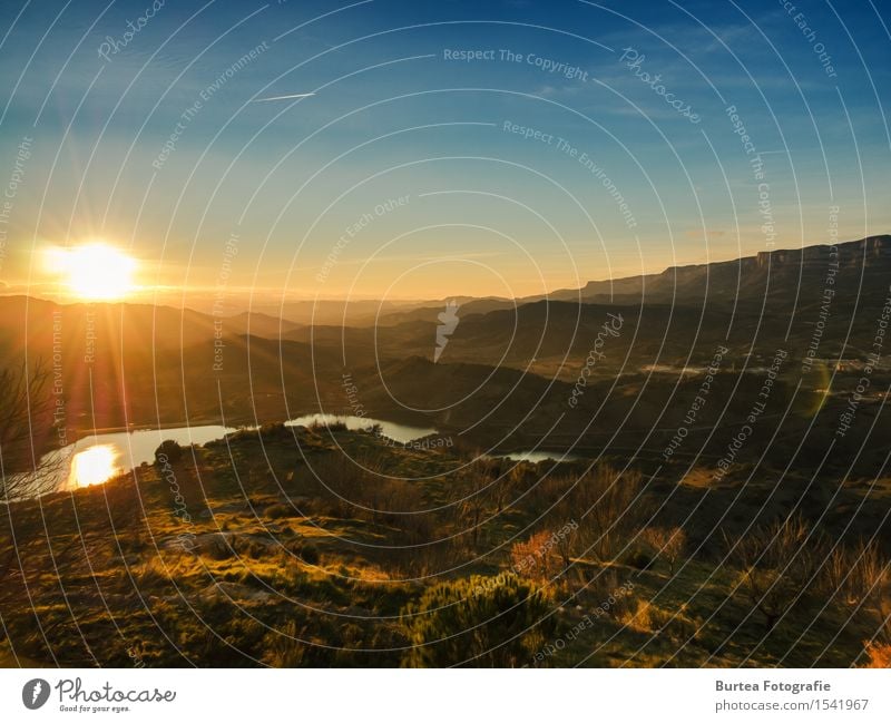 Endless Sky Landscape Plant Animal Horizon Sunrise Sunset Winter Beautiful weather Mountain Siurana de Montsant Spain Europe Small Town Far-off places