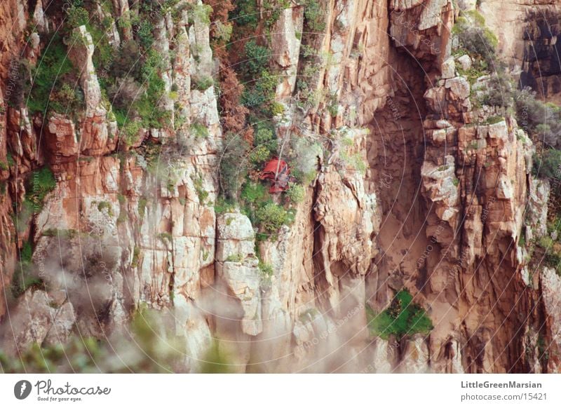 absurdly Corsica Plant Cliff Transport les calanches red rocks red car Downward