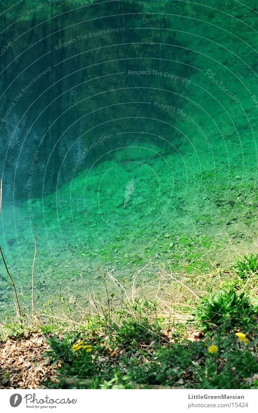 blue pot Deep Blue-green Cave Dive Water Escarpment