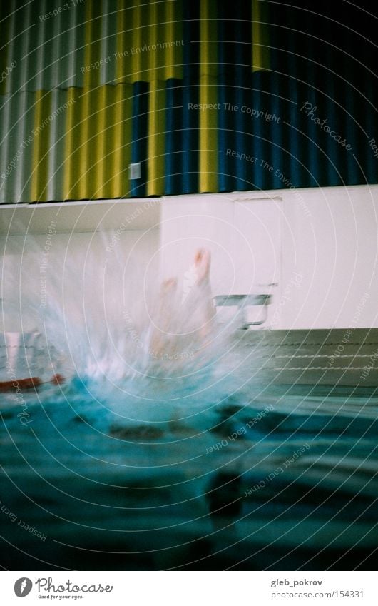 jump. Joy Playing Sports Swimming pool Human being Water Drops of water Jump Colorspray Siberia Russia Things Colour photo