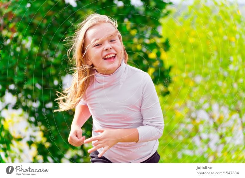 Cute running girl in summer Lifestyle Relaxation Leisure and hobbies Playing Summer Dance Sports Child Schoolchild Girl Woman Adults Infancy 3 - 8 years