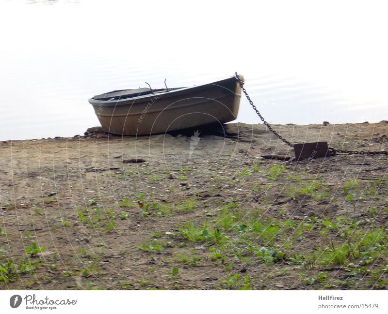 Lonely on the beach ... Lake Dry Riverbed Watercraft Landscape Plant Chain